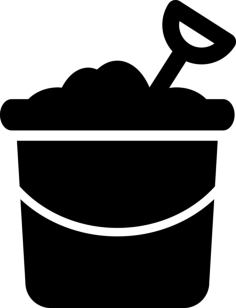 Bucket And Scoop Beach Toys With Sand Craft Design Svg File, Free Vectors File